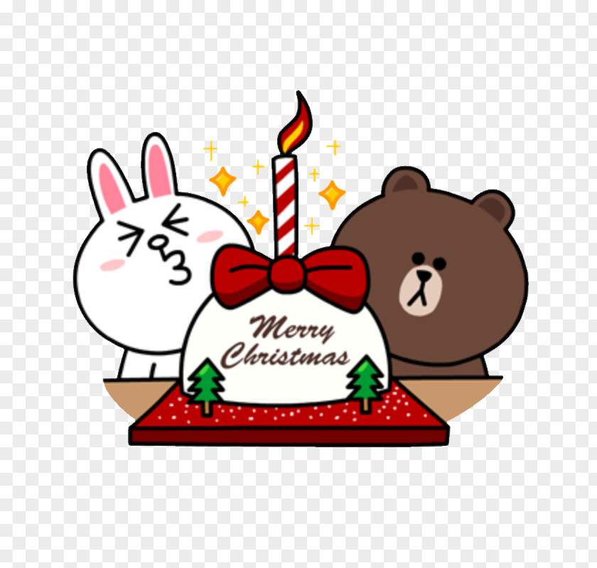 Birthday Line Friends Christmas Sticker Clip Art PNG