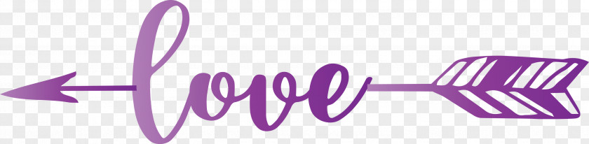 Love Arrow With Cute Word PNG