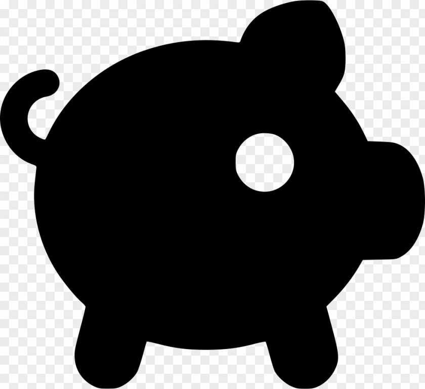 Piggy Bank Icon Transparent Clip Art Snout Silhouette Carnivores Black M PNG