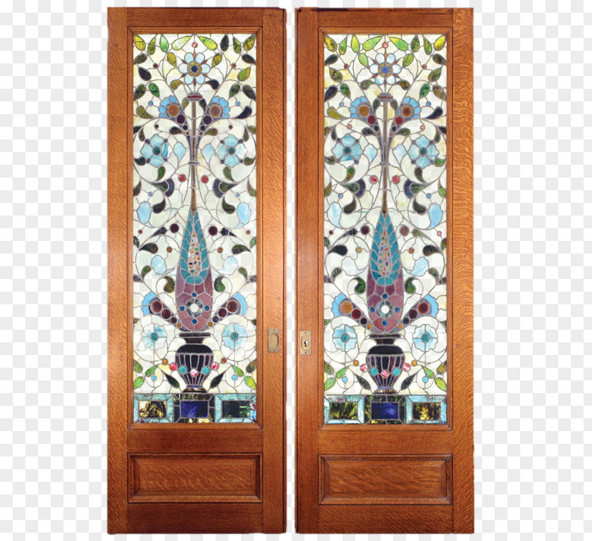 Furniture Window Material Free Pull Flower Case Stained Glass Pocket Door Sliding PNG