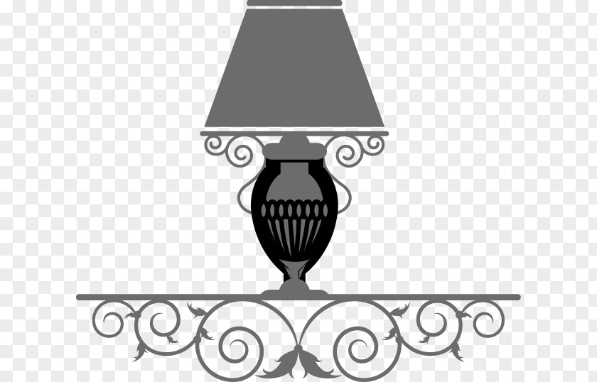 Iron Lace Hand-painted Tables, Lamp PNG