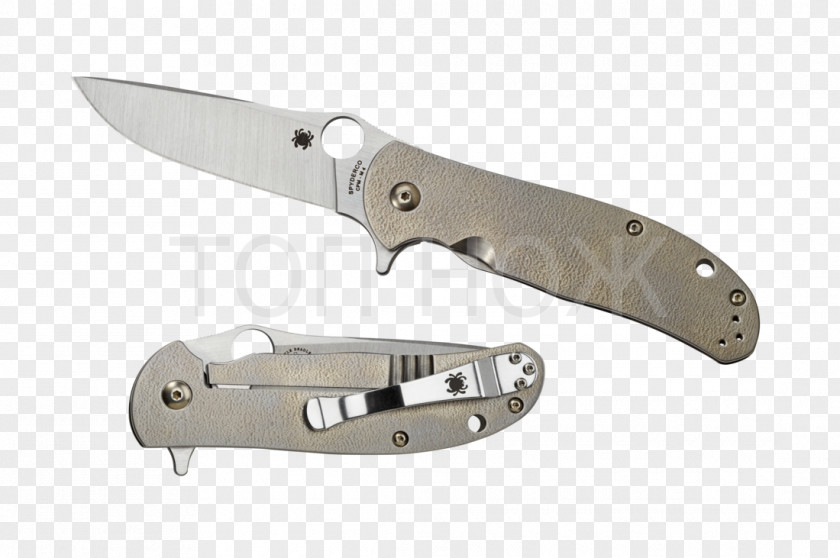 Knife Utility Knives Pocketknife Spyderco CPM S30V Steel PNG