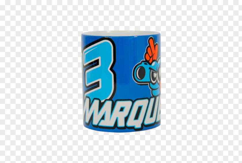 Marc Marquez Brand Font Mug Product Electric Blue PNG