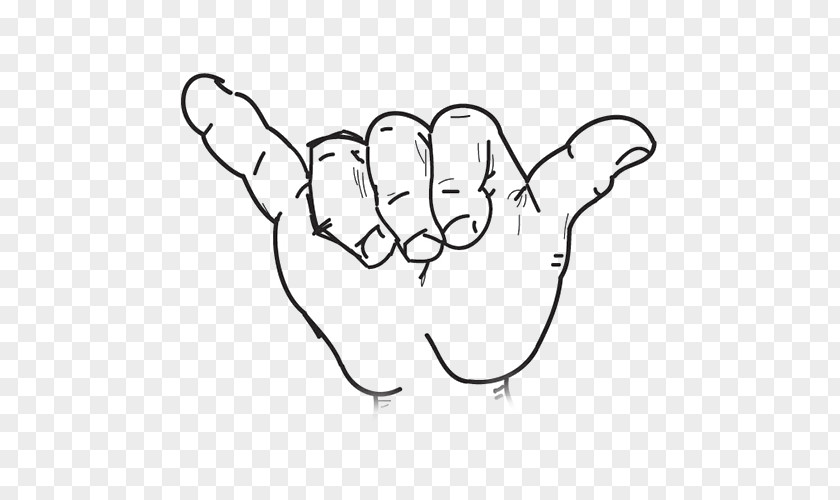 Shaka Drawing Sign The Finger Language Clip Art PNG