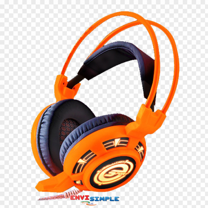 Gaming Headset White Orange Headphones Computer Mouse Cases & Housings Keyboard Sound PNG