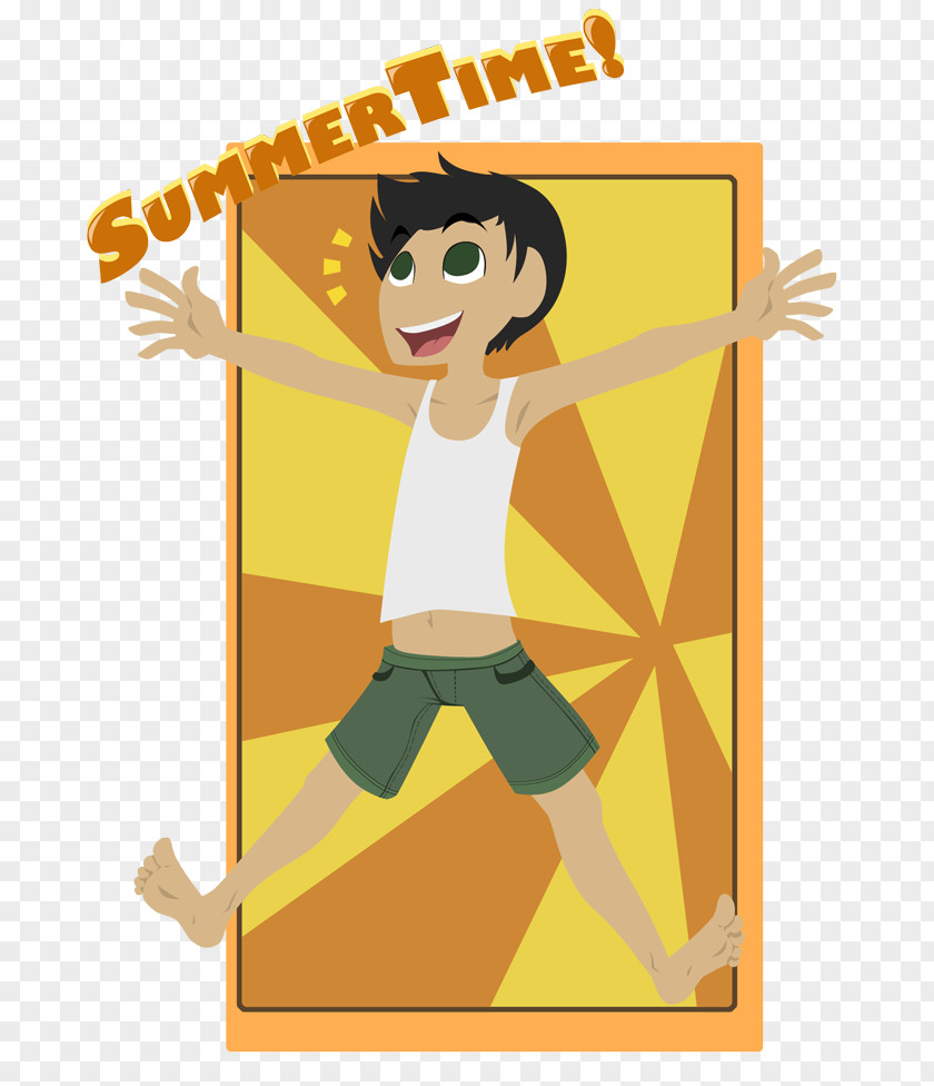 Summer. Summer Time Clip Art Illustration Boy Human Behavior Clothing PNG