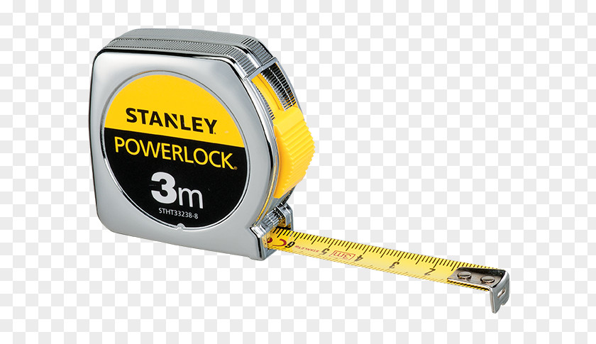 Yellow Tape Measure Stanley Hand Tools Measures Black & Decker PNG