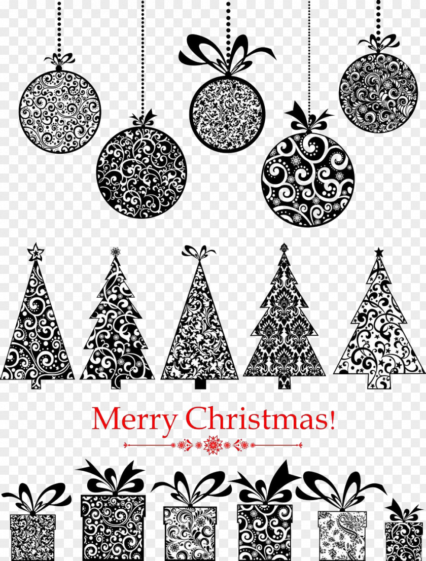 Free Christmas Creative Matting Tree Ornament Clip Art PNG