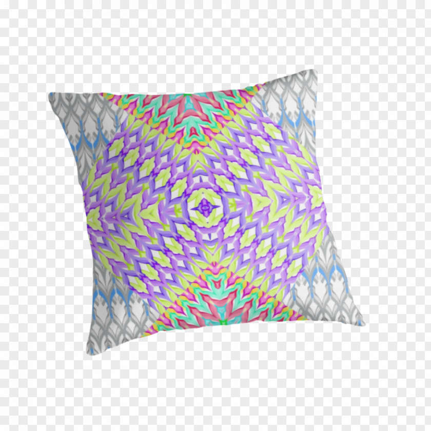 Multicolored Bubble Throw Pillows Lavender Cushion Lilac Violet PNG