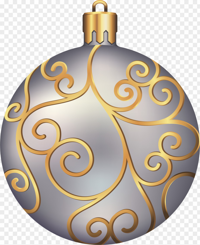 Silver Christmas Ornament Decoration Tree Clip Art PNG