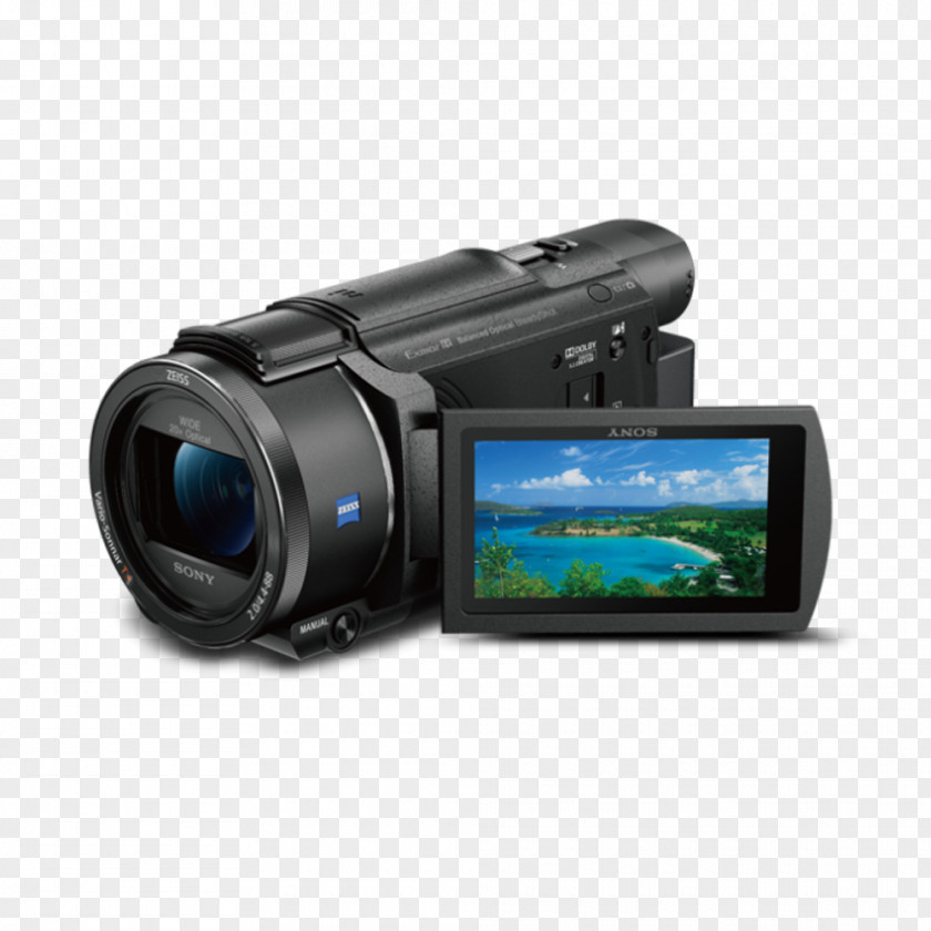 Video Camera Cameras Camcorder 4K Resolution Handycam Zoom Lens PNG