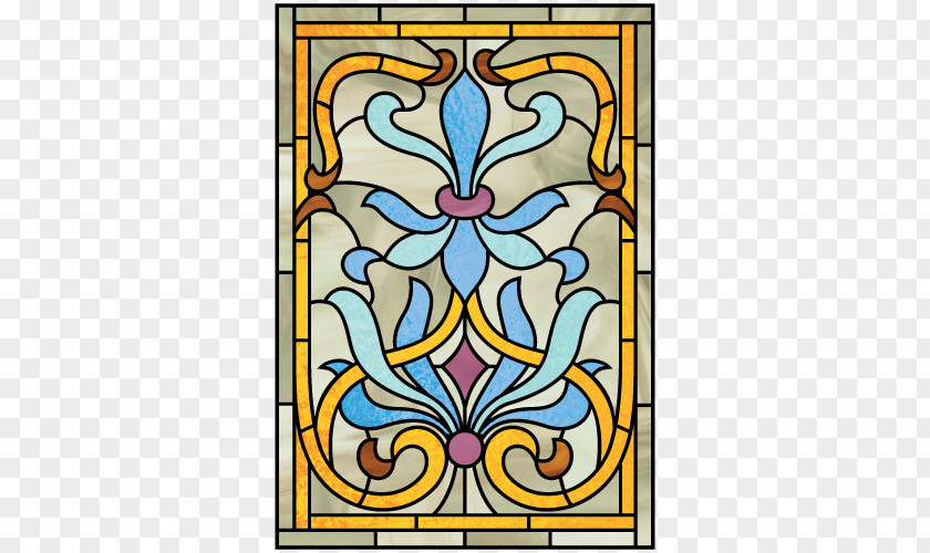 Art Nouveau Coloring Book Stained Glass PNG