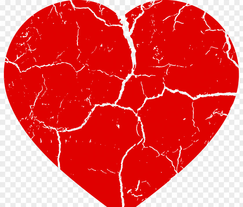 Broken Red Heart PNG