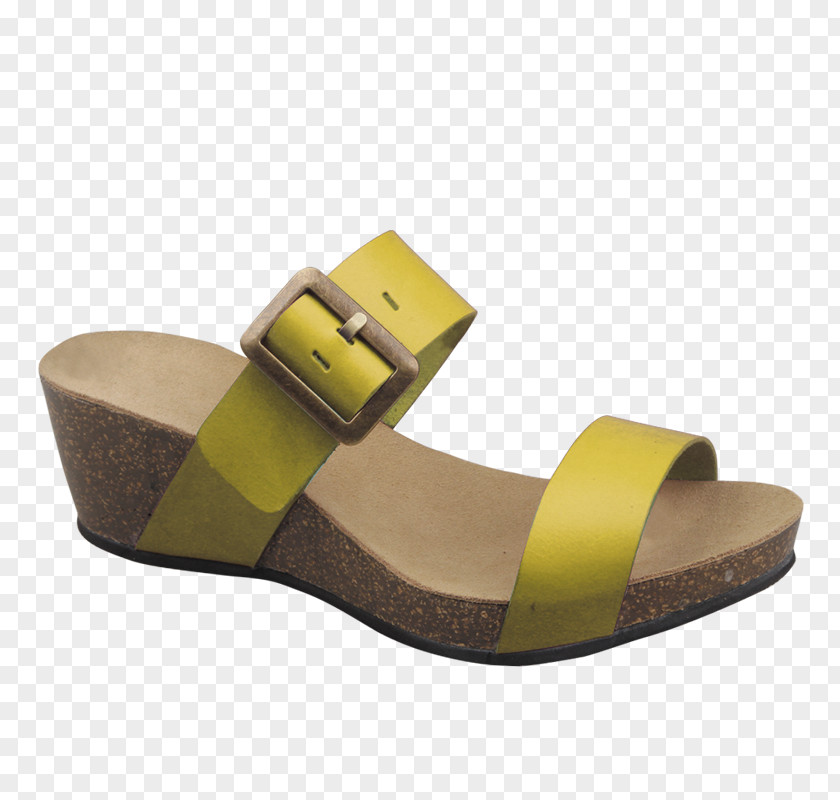 Comfortable Flat Shoes For Women Yellow Product Design Sandal Slide Shoe PNG