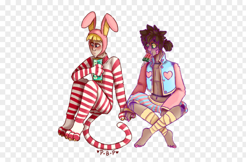 Clown Easter Bunny Headgear Clip Art PNG