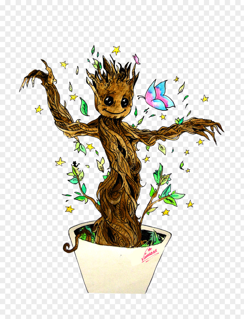Dave Bautista Groot Infant Art PNG