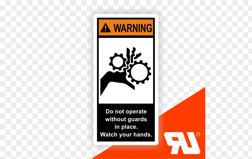 Watch Hands Warning Label ANSI Z535 UL Sicherheitsetikett PNG