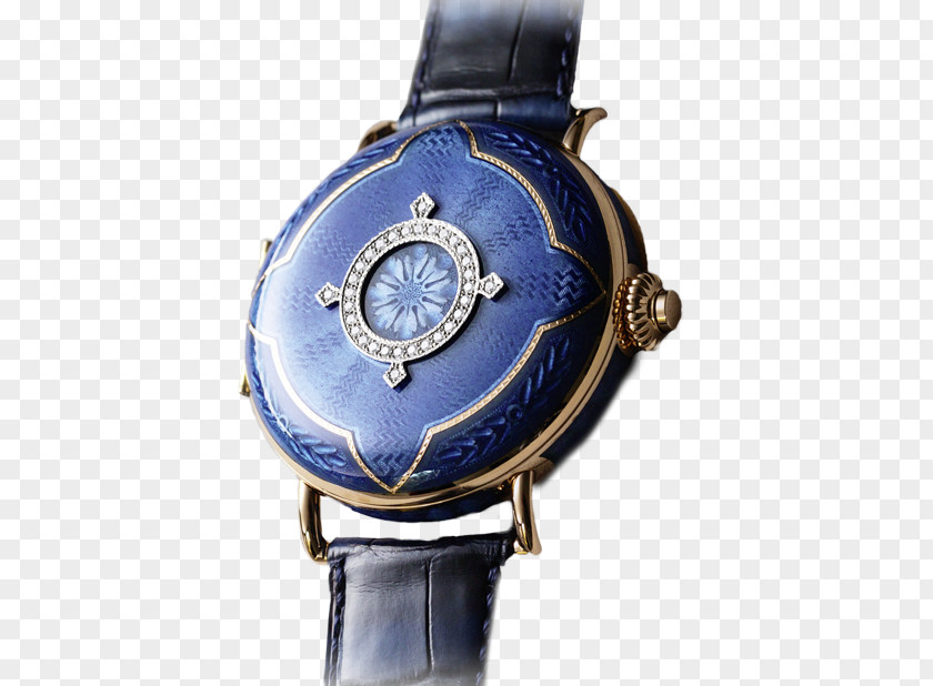 Watch Strap Cobalt Blue Metal PNG