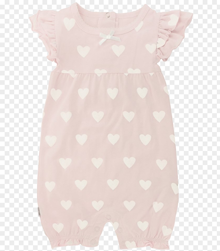 Dress Polka Dot Shoulder Pink M Sleeve PNG