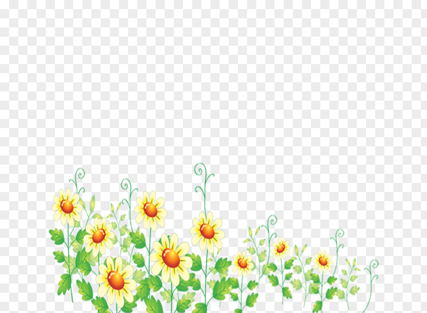 Sunflower Plants Elements Floral Design Dahlia Pattern PNG