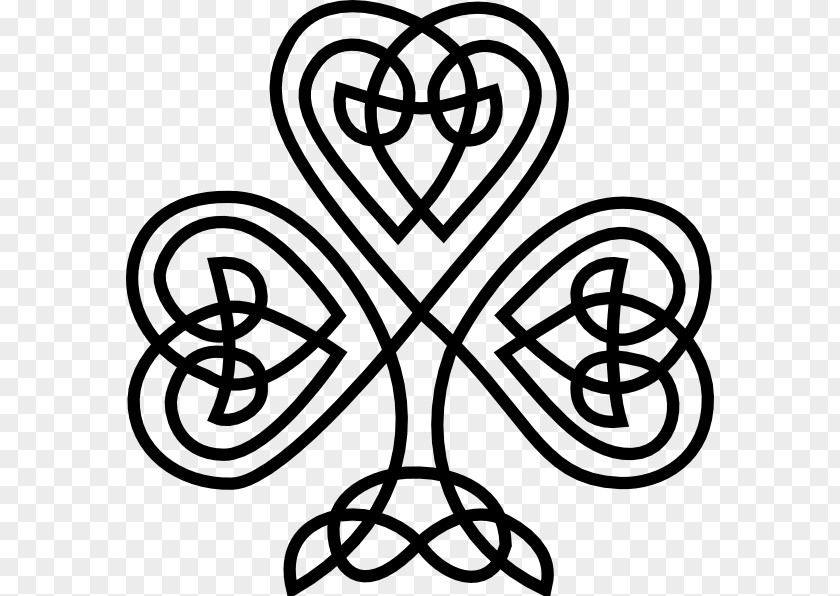 Clover Shamrock Celtic Knot Art Clip PNG