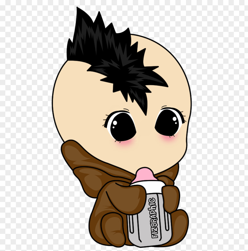 Coklat Infant Cartoon Punk Rock Clip Art PNG