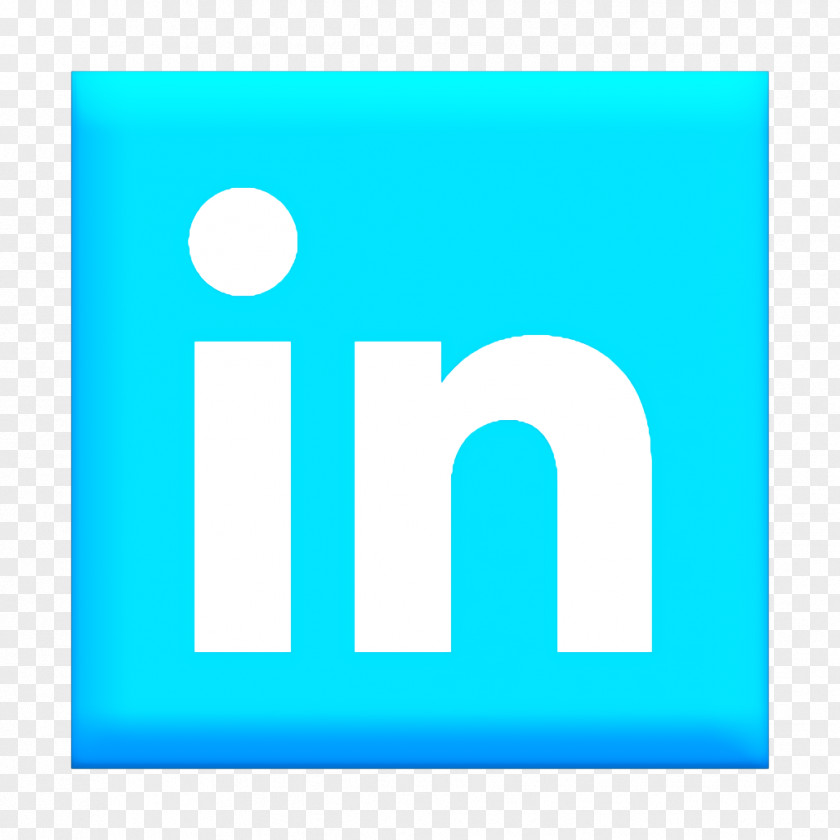 Rectangle Electric Blue Linkedin Icon PNG