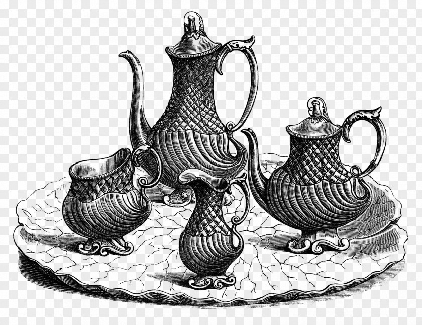 Tea Culture Set Coffee Teapot Clip Art PNG