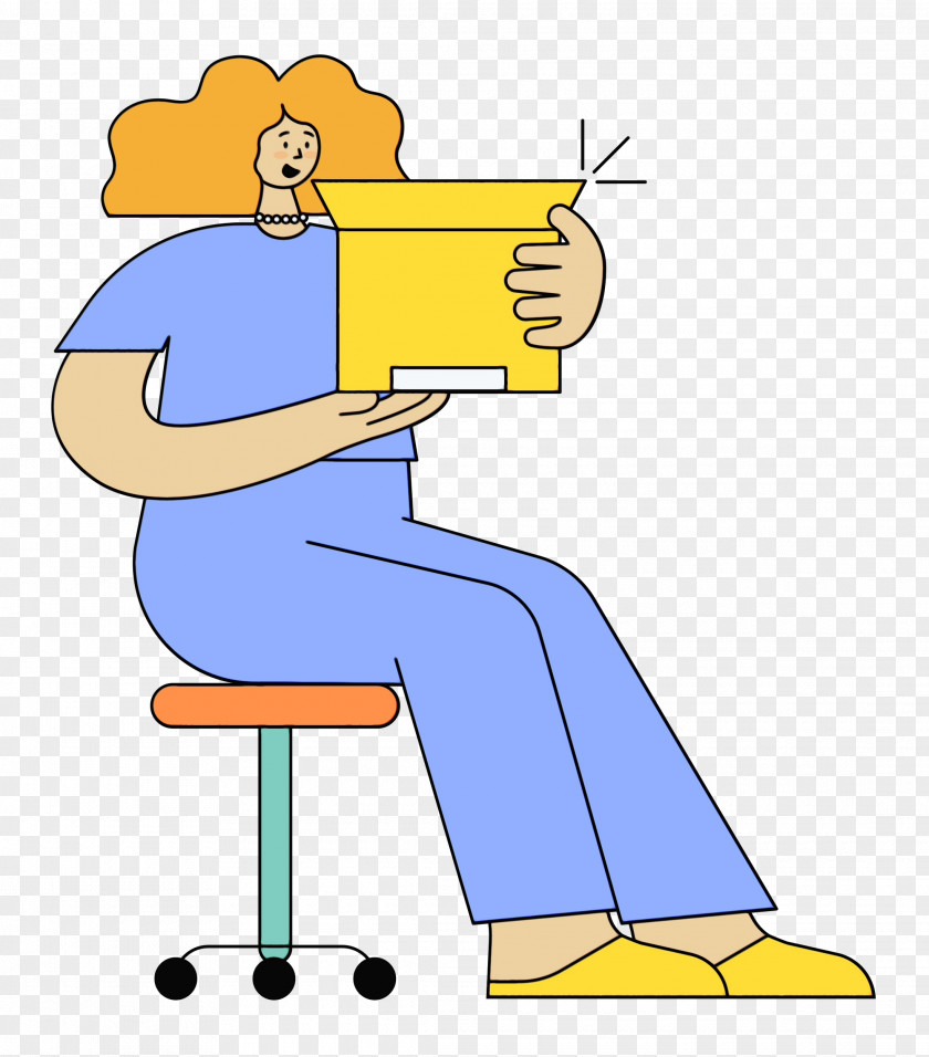 Chair Furniture Cartoon Yellow Text PNG