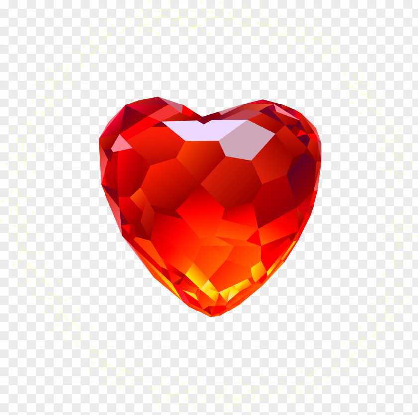 Large Red Diamond Heart Clipart Clip Art PNG