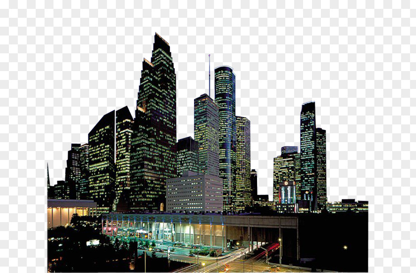 Modern Architectural Elements Houston Skyline PNG