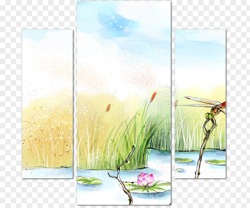 Modern Art Wind Cartoon Nature Background PNG