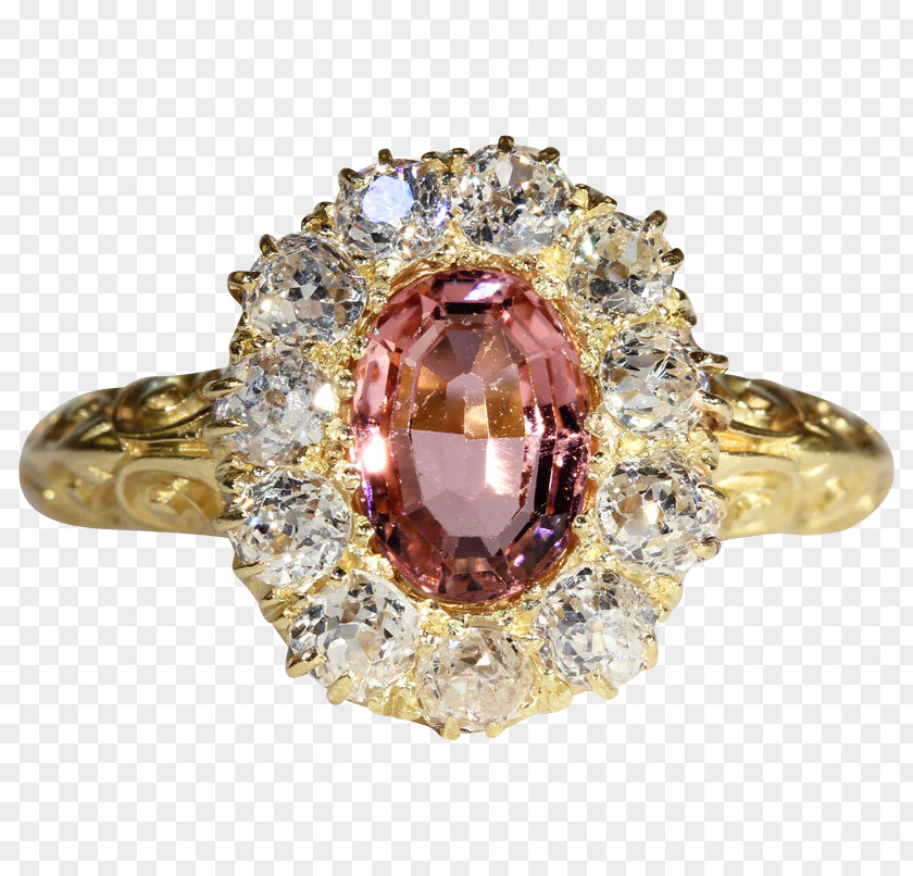 Sparkling Diamond Ring Gemstone Jewellery Sapphire Ruby PNG