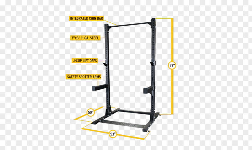 Hoist Fitness Equipment Power Rack Centre Squat Bench Press PNG