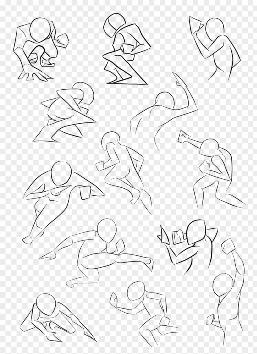 Poses Drawing Line Art Sketch PNG
