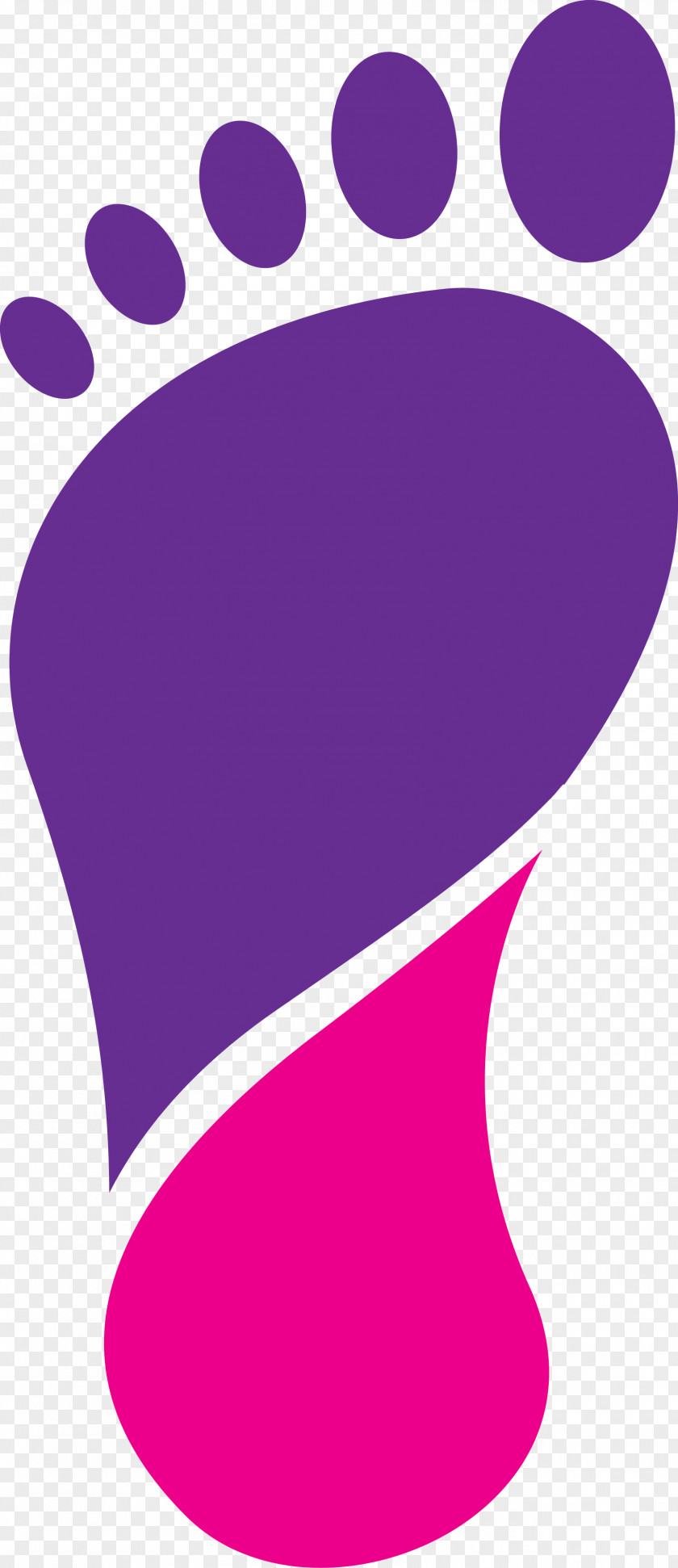 Purple Little Footprints Logo PNG