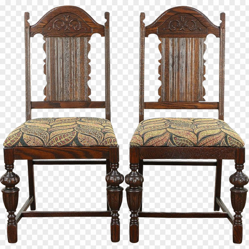 Antique Furniture Table 1920s Jacobean Era Dining Room Chair PNG
