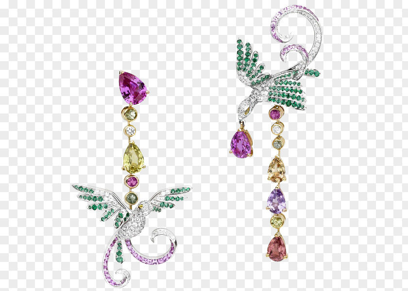Bird Earrings Earring Van Cleef & Arpels Jewellery Diamond PNG