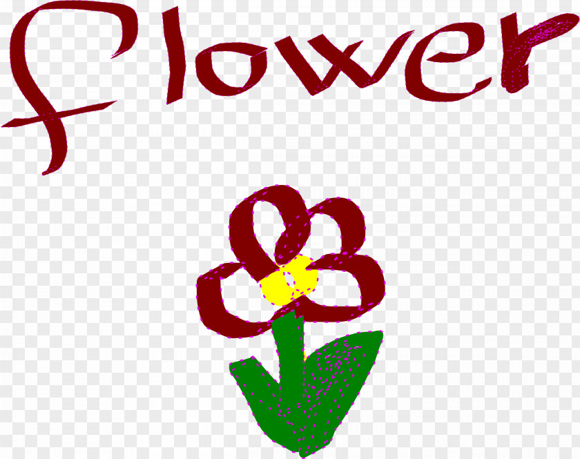 Design Floral Cut Flowers Logo Font PNG