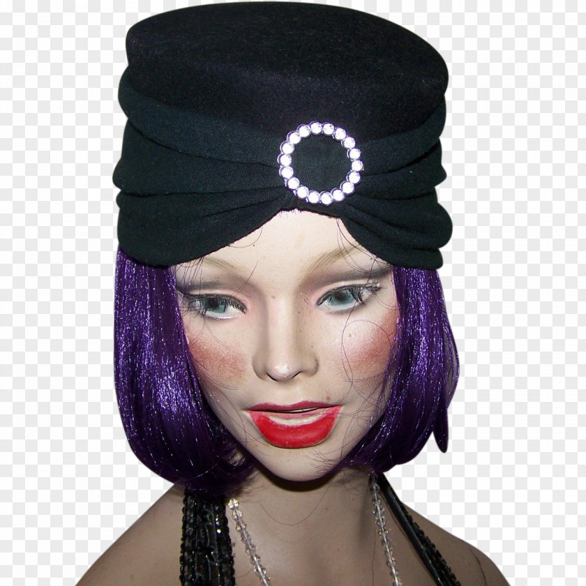 Turban Wig Headpiece Headgear Purple Violet PNG