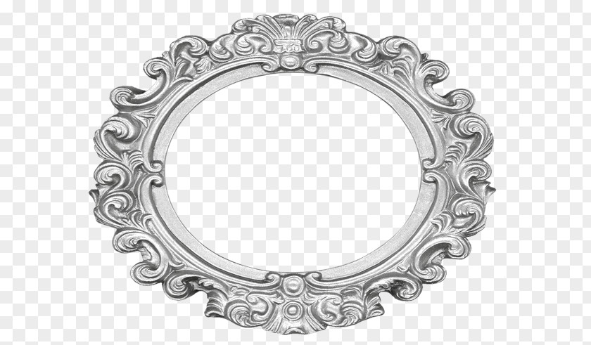 Silver Oval Frame Picture Frames Borders And Clip Art Image PNG