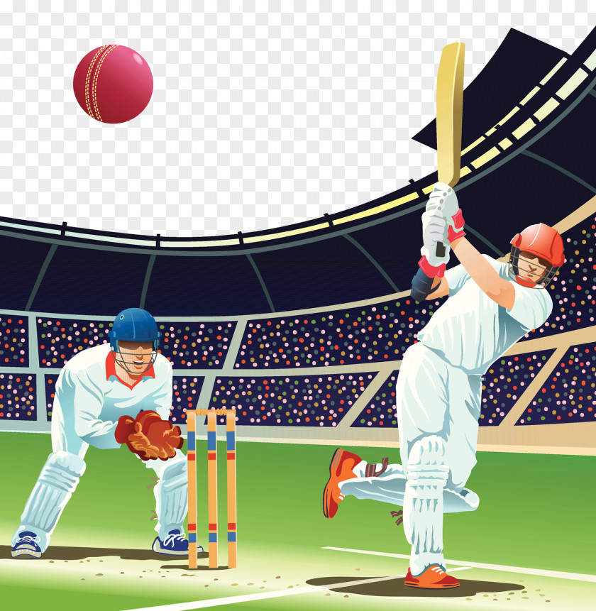 Baseball Game Cricket Twenty20 Batting Illustration PNG