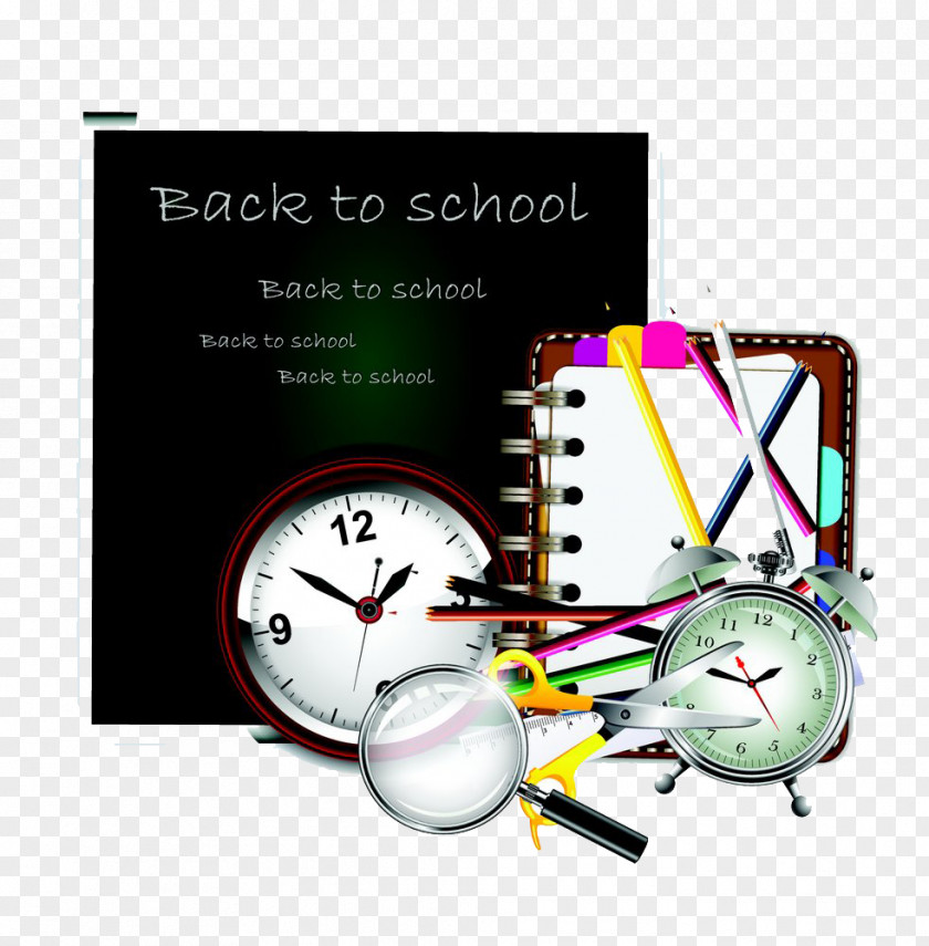 Blackboard And Learning Tools Illustration PNG