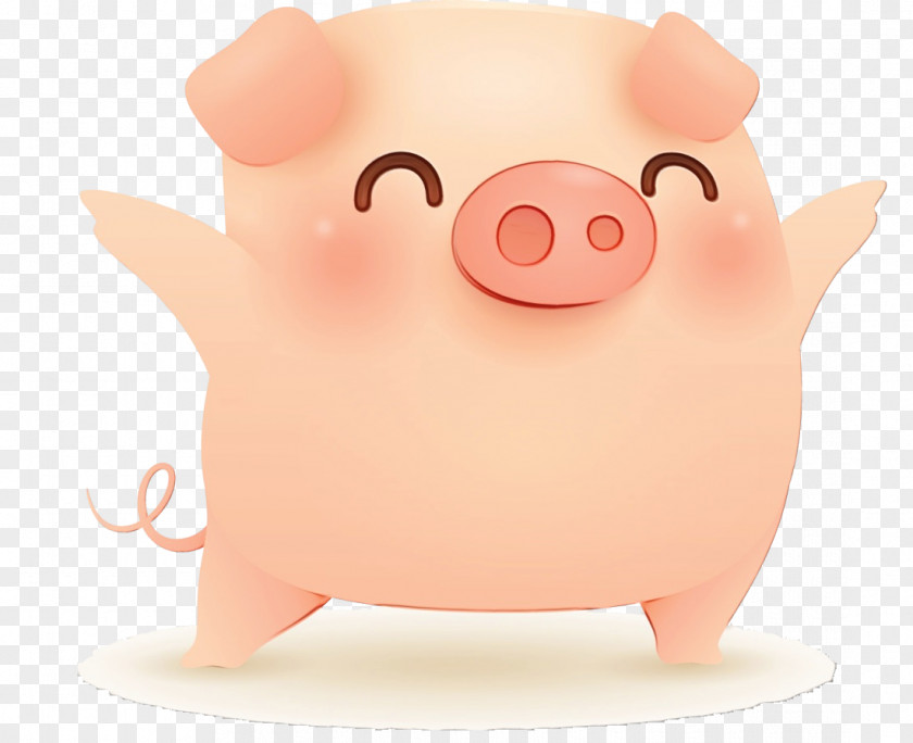 Cartoon Pink Suidae Nose Snout PNG