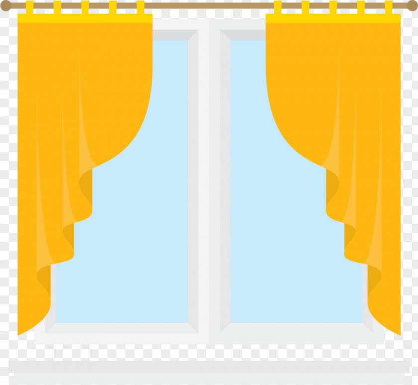 French Window Graphic Design Brand Curtain Yellow PNG