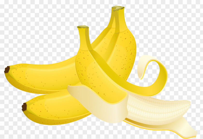 Large Painted Bananas Clipart Banana Fruit Cartoon PNG