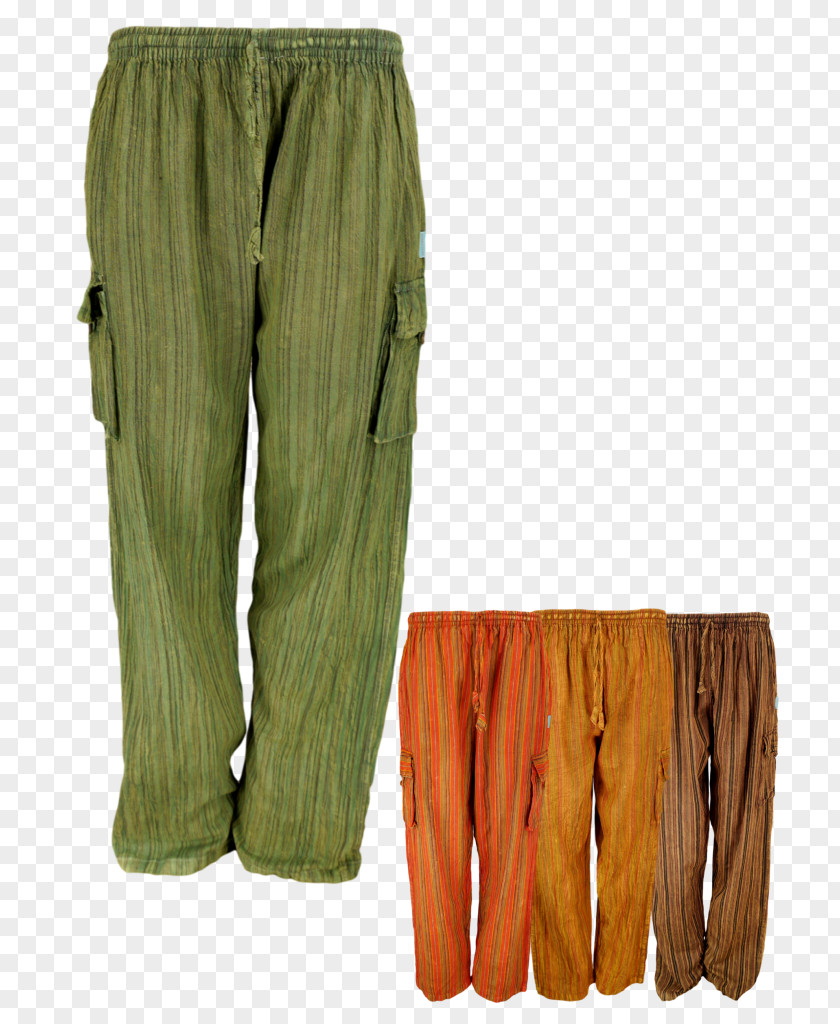 Sidestriped Jackal Pants Festival Khaki Drawstring Cotton PNG