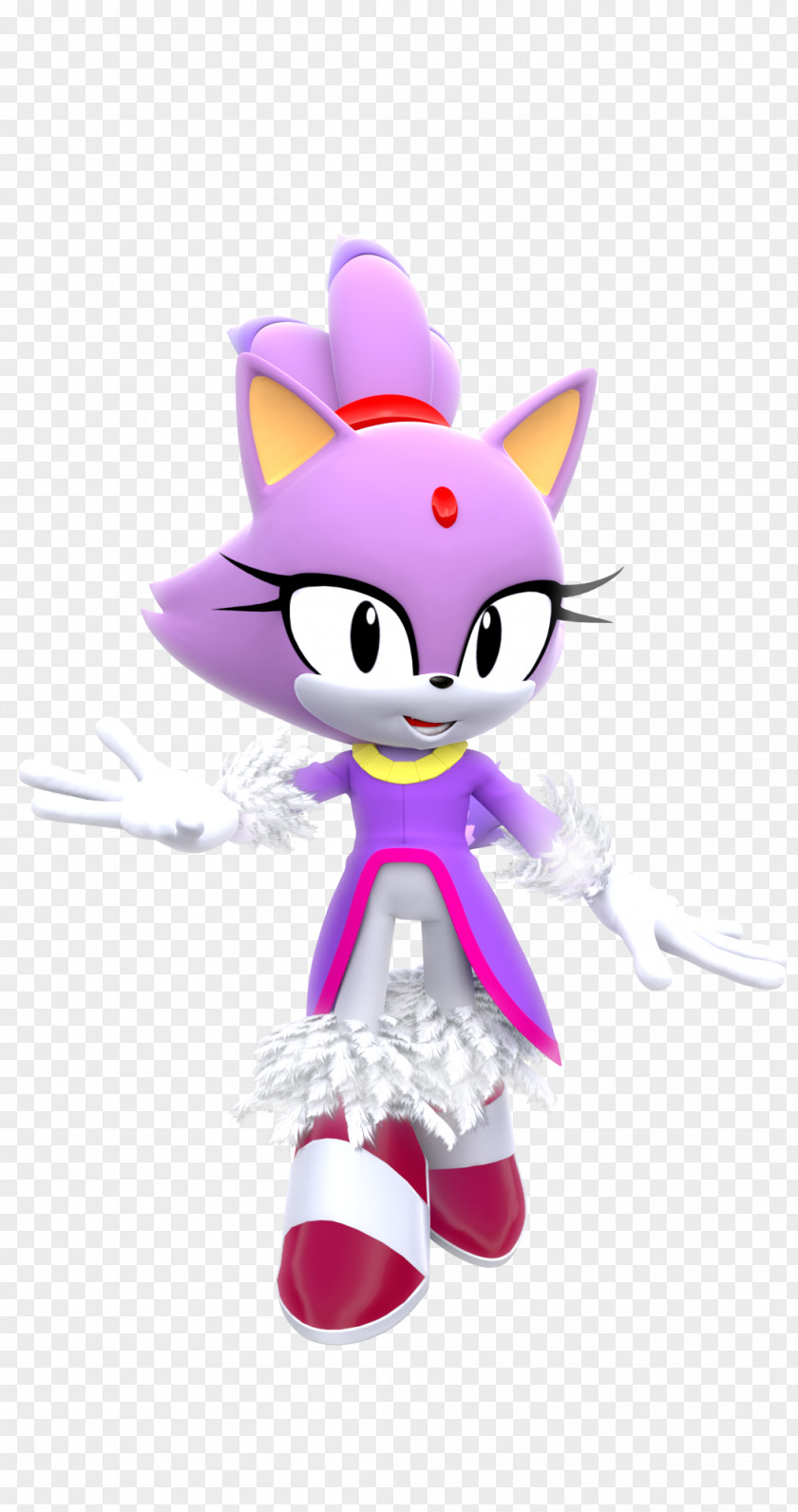 Blaze The Cat Kitten Sonic Classic Collection 3D PNG