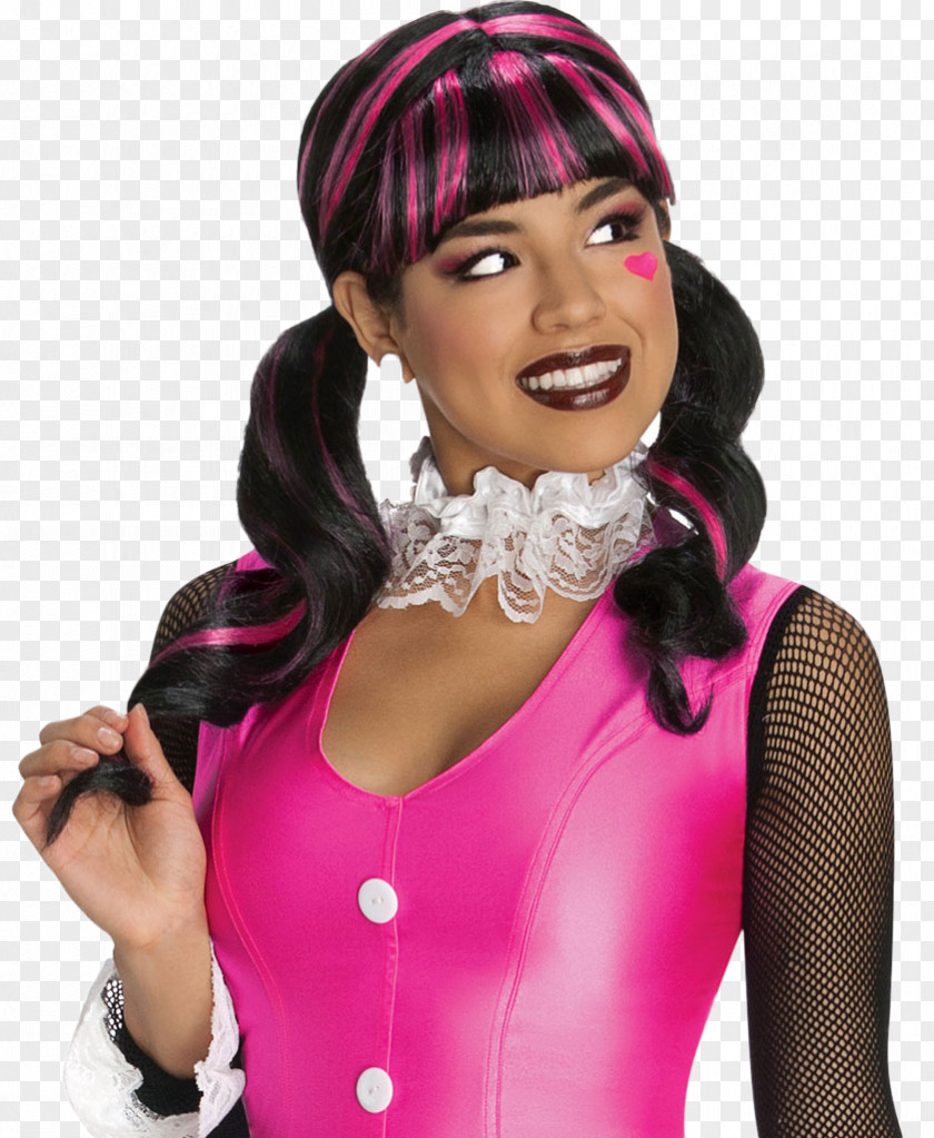 Child Frankie Stein Monster High Wig Halloween Costume PNG