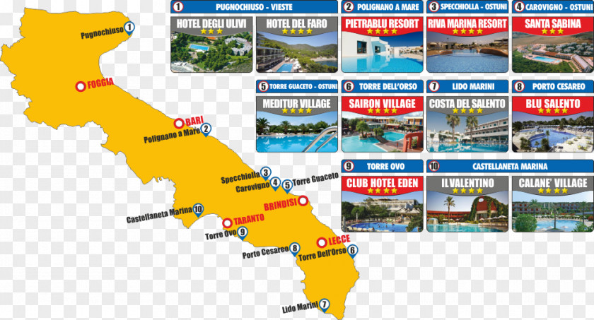 Map Vieste Basilicata Travel Website PNG